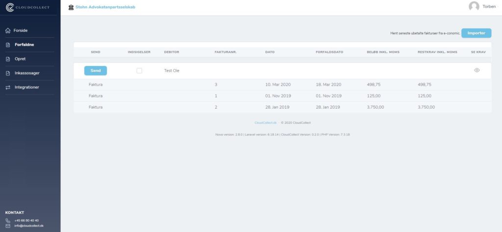Send dit krav til inkasso fra CloudCollect