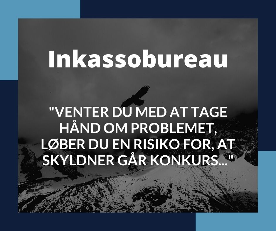Citat fra inkassobureauet, der advarer om risikoen ved at undlade at håndtere inkassoproblemer.
