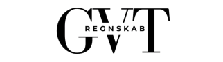 Logo med teksten "GVT REGNSKAB" i en stilren skrifttype, hvor "GVT" er fremhævet med store bogstaver.