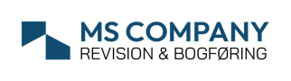Logo for MS Company featuring a geometric design with the text "MS COMPANY" and "REVISION & BOGFØRING" underneath.