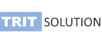 Logo for TRIT Solution, featuring the word "TRIT" in blue and "SOLUTION" in black.